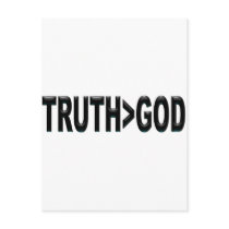 Truth is Greater Than God Post Card