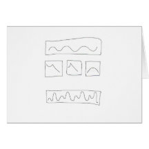 Tryptich waveform Calculi Greeting Cards