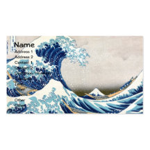 Tsunami Great Wave Business Card Template