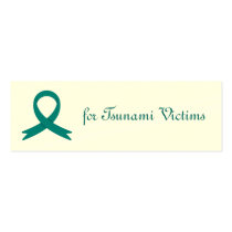 Tsunami Victims awareness ribbon bookmark ビジネスカード