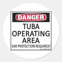 Tuba Operating Area Stickers