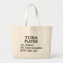 Tuba Player Hot Air Tote Bag