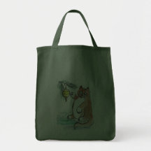 Tubby, the kitty, Taps a Gold Orname Canvas Bag