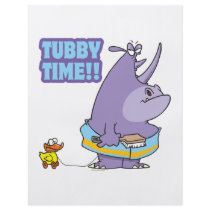 tubby time unhappy rhino cartoon personalized flyer