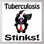Tuberculosis Stinks Skunk Awareness Design posters