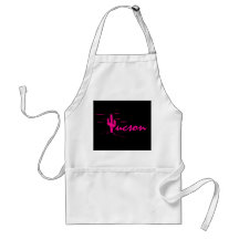 Tucson Arizona Neon Desert Nights Saguaro Cactus Apron