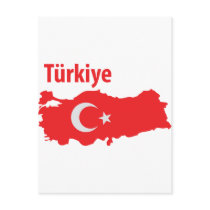 Tuerkiye contour icon postcards
