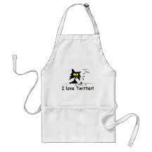 Tuff Kitty loves Twitter Apron
