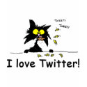 Tuff Kitty loves Twitter t-shirts