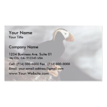 Tufted Puffin Portrait Business Card Templates