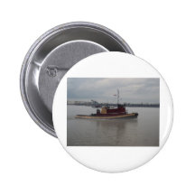 Tug Boat in the Fog Pinback Buttons