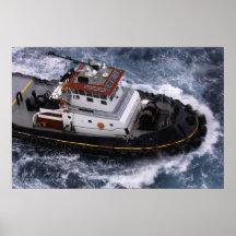 Tugboat in the Caribbean Print