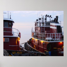 Tugs in the Harbour at Poster