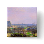 Tuileries Gardens in Paris art by Camille Pissarro buttons