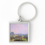 Tuileries Gardens in Paris art by Camille Pissarro keychains