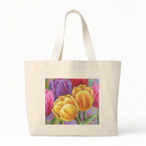 Tulip Flowers Floral Painting Art - Multi Tote Bag