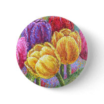 Tulip Flowers Floral Painting Art - Multi