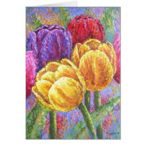 Tulip Flowers Floral Painting Art - Multi