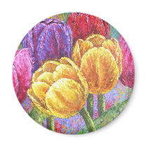 Tulip Flowers Floral Painting Art - Multi