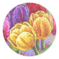 Tulip Flowers Floral Painting Art - Multi