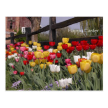 Tulip Garden Easter Postcard