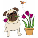 Tulip Pug and Butterfly Tees for Kids and Adults t-shirts