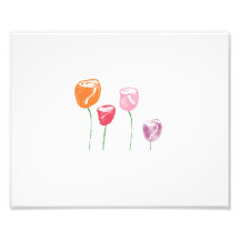 tulip scribble graphic ecology design.png photographic print