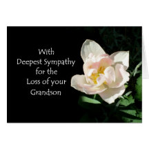 Tulip Sympathy Card - Loss of a Grandson