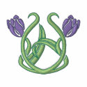 Tulips Art Nouveau embroidered shirts