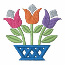 Tulips Embroidered Polo Shirt
