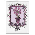 Tulips in flower pot Mothers Day Card