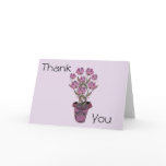Tulips in flower pot Thank You Cards