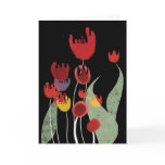 Tulips mexico night paper flowers greeting card