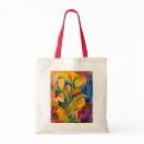 Tulips painting in acrylic by Kay Gale bag