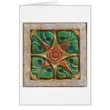 Tulsa Art Deco Tile greeting card