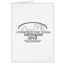 Tulsa Earthquake 2010 Greeting Card