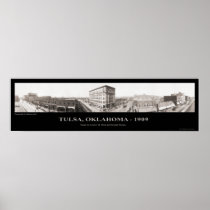 Tulsa, OK - Panoramic Photograph - 1909 Poster