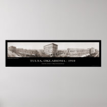 Tulsa, OK -  Panoramic Photograph - 1910 Posters