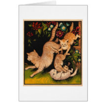Tumbling Cats, Greeting Card