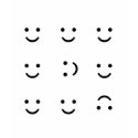 Tumbling Smileys - Black and White - Customised t-shirts