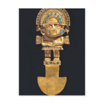 Tumi or ceremonial knife in the shape of postcard
