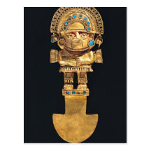 Tumi or ceremonial knife in the shape of postcard