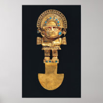 Tumi or ceremonial knife in the shape of