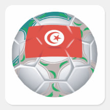 Tunisan Soccer Ball Square Sticker