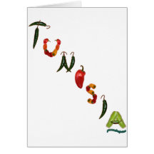 Tunisia Chilli Peppers Card