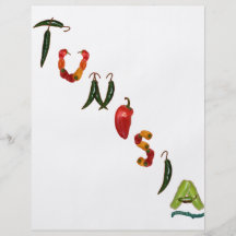 Tunisia Chilli Peppers Personalized Flyer