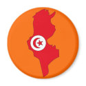 Tunisia flag map magnets