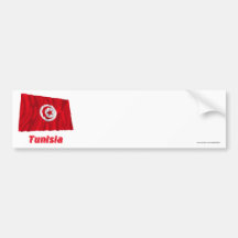 Tunisia Waving Flag with Name Bumper Sticker