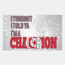Tunisian and a Champion Stickers