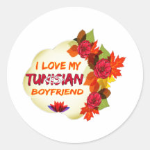 Tunisian Boyfriend Round Stickers